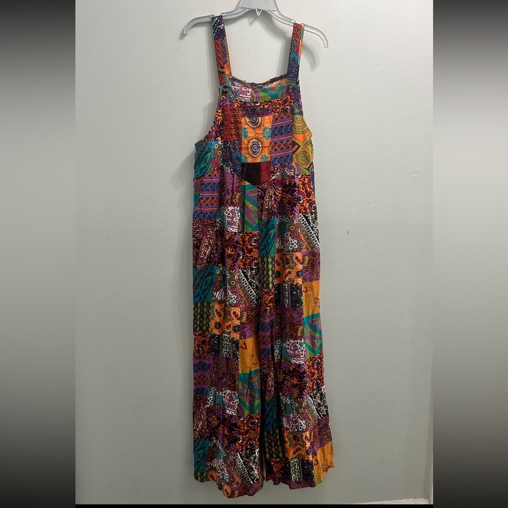 Hippie Patchwork print jumpsuit in size L - Picture 3 of 5